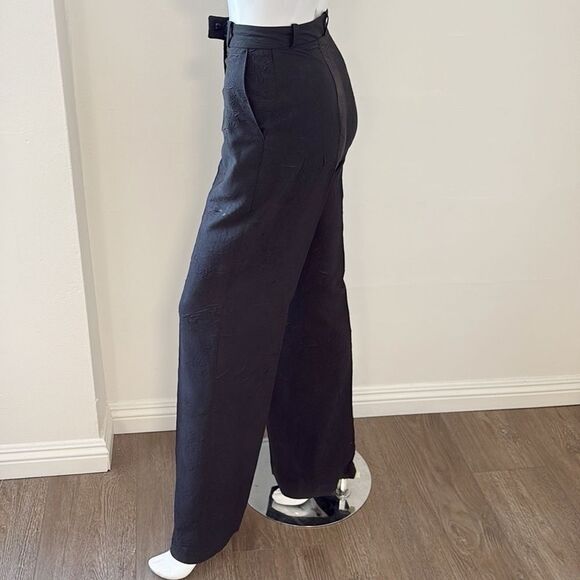 Vintage Plein Sud Black High-Waist Textured Dress Pants Made in France 36/4 Euro - Picture 8 of 9